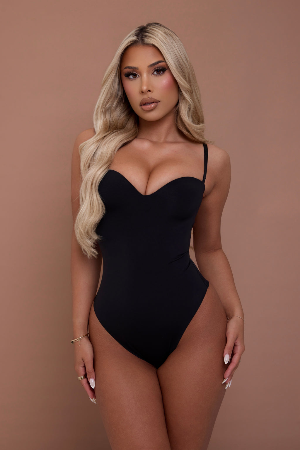 Sculpted seamless thong bodysuit