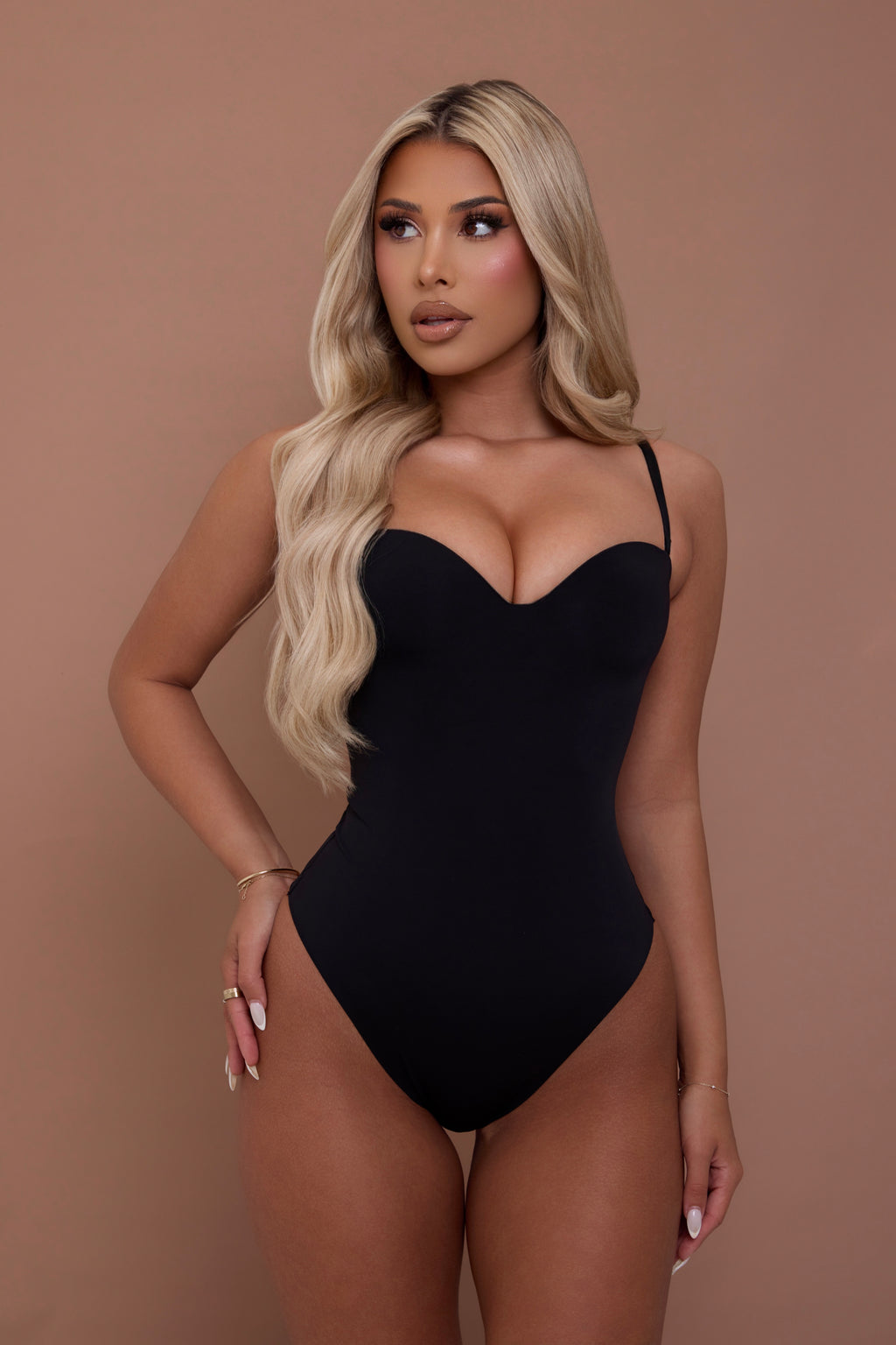 Sculpted seamless thong bodysuit