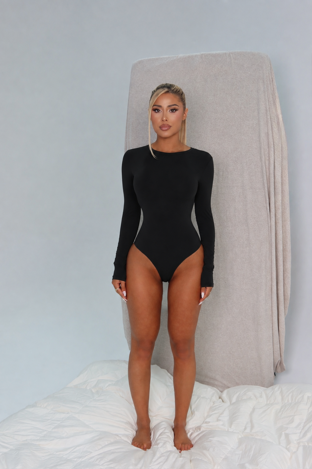 Long sleeve Seamless Thong bodysuit